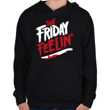 PRINTFASHION Péntek 13 - Gyerek kapucnis pulóver - Fekete gyerek pulóver, kardigán