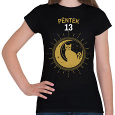 PRINTFASHION PÉNTEK 13 - Női póló - Fekete