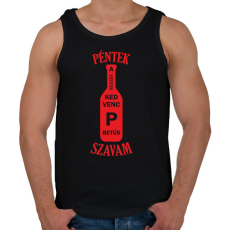 PRINTFASHION Péntek a második kedvenc P betűs szavam - Férfi atléta - Fekete