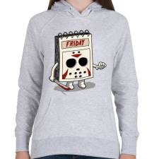 PRINTFASHION Péntek - Női kapucnis pulóver - Sport szürke női pulóver, kardigán