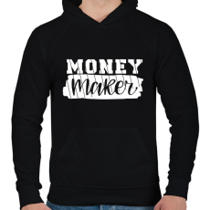 PRINTFASHION Pénzes páros - pénz kereső 2 - Férfi kapucnis pulóver - Fekete