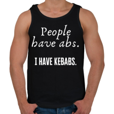 PRINTFASHION People have abs, I have kebabs - Férfi atléta - Fekete atléta, trikó