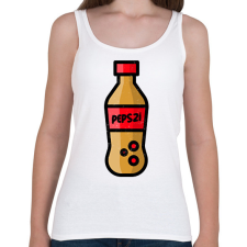 PRINTFASHION PEPSZI - Női atléta - Fehér női trikó