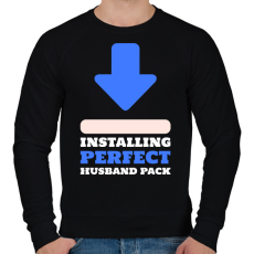 PRINTFASHION PERFECT HUSBAND PACK - Férfi pulóver - Fekete