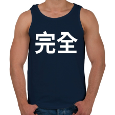 PRINTFASHION Perfect white - Férfi atléta - Sötétkék atléta, trikó