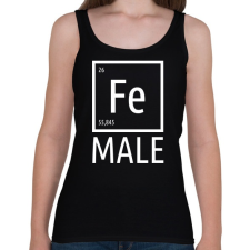 PRINTFASHION Periodic Ironman Női Fehér - Női atléta - Fekete női trikó