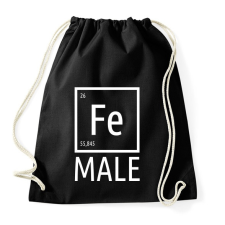 PRINTFASHION Periodic Ironman Női Fehér - Sportzsák, Tornazsák - Fekete tornazsák