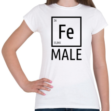 PRINTFASHION Periodic Ironman Női  Fekete - Női póló - Fehér