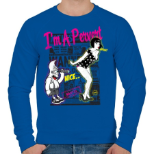PRINTFASHION Perverz - Férfi pulóver - Királykék férfi pulóver, kardigán