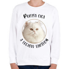 PRINTFASHION Perzsa cica - Legjobb barát - Gyerek pulóver - Fehér gyerek pulóver, kardigán