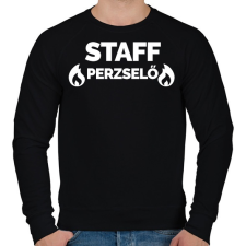 PRINTFASHION Perzselő Staff - Férfi pulóver - Fekete férfi pulóver, kardigán