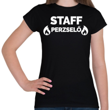 PRINTFASHION Perzselő Staff - Női póló - Fekete női póló