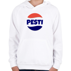 PRINTFASHION PESTI - Gyerek kapucnis pulóver - Fehér