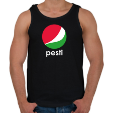 PRINTFASHION Pesti - Pepsi - Férfi atléta - Fekete atléta, trikó