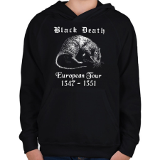 PRINTFASHION Pestis turné - Gyerek kapucnis pulóver - Fekete gyerek pulóver, kardigán