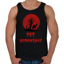 PRINTFASHION pet cementary - Férfi atléta - Fekete atléta, trikó