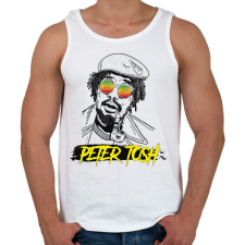 PRINTFASHION Peter Tosh - Reggae - Férfi atléta - Fehér atléta, trikó