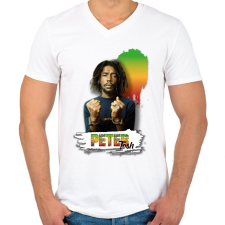PRINTFASHION Peter Tosh - reggae - Férfi V-nyakú póló - Fehér férfi póló