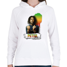 PRINTFASHION Peter Tosh - reggae - Női kapucnis pulóver - Fehér női pulóver, kardigán