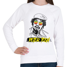 PRINTFASHION Peter Tosh - Reggae - Női pulóver - Fehér női pulóver, kardigán