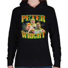 PRINTFASHION Peter Wright - darts - Női kapucnis pulóver - Fekete női pulóver, kardigán