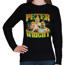 PRINTFASHION Peter Wright - darts - Női pulóver - Fekete női pulóver, kardigán