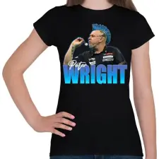 PRINTFASHION Peter Wright - Női póló - Fekete női póló
