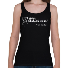 PRINTFASHION Petőfi gondolata az időről - Női atléta - Fekete női trikó