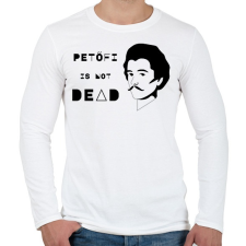 PRINTFASHION Petőfi nem halott - Férfi hosszú ujjú póló - Fehér férfi póló