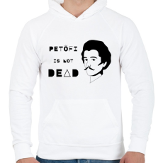 PRINTFASHION Petőfi nem halott - Férfi kapucnis pulóver - Fehér