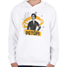 PRINTFASHION Petőfi Sándor - Gyerek kapucnis pulóver - Fehér gyerek pulóver, kardigán