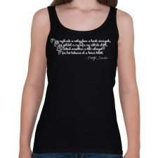 PRINTFASHION Petőfi Sándor - Szeptember végén - Női atléta - Fekete női trikó