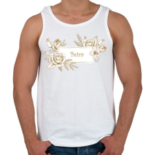 PRINTFASHION Petra - Férfi atléta - Fehér atléta, trikó