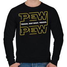 PRINTFASHION Pew Pew beep boop - Férfi pulóver - Fekete férfi pulóver, kardigán