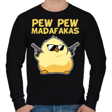 PRINTFASHION Pew Pew madafakas csirke - Férfi pulóver - Fekete férfi pulóver, kardigán