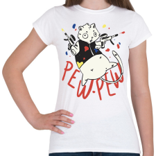 PRINTFASHION Pew pew madafakas hörcsög - Női póló - Fehér női póló