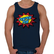 PRINTFASHION Pew Pew Pew - Férfi atléta - Sötétkék atléta, trikó