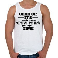 PRINTFASHION Pew pew time - Férfi atléta - Fehér atléta, trikó