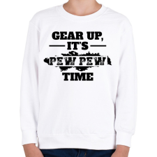 PRINTFASHION Pew pew time - Gyerek pulóver - Fehér gyerek pulóver, kardigán