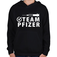 PRINTFASHION Pfizer Team - Gyerek kapucnis pulóver - Fekete