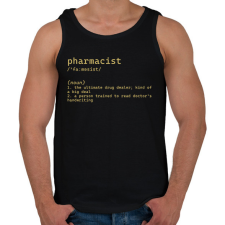 PRINTFASHION Pharmacist (noun) - Férfi atléta - Fekete atléta, trikó