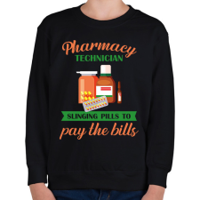 PRINTFASHION Pharmacy technician - Gyerek pulóver - Fekete gyerek pulóver, kardigán