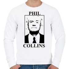 PRINTFASHION Phil Collins - Férfi pulóver - Fehér férfi pulóver, kardigán