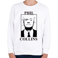 PRINTFASHION Phil Collins - Gyerek pulóver - Fehér gyerek pulóver, kardigán