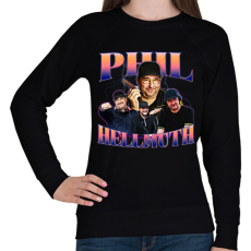 PRINTFASHION Phil Hellmuth - póker - Női pulóver - Fekete