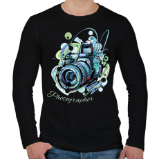 PRINTFASHION photographer - Férfi hosszú ujjú póló - Fekete