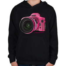 PRINTFASHION photographer - Gyerek kapucnis pulóver - Fekete gyerek pulóver, kardigán