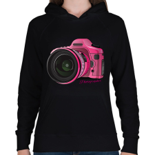 PRINTFASHION photographer - Női kapucnis pulóver - Fekete női pulóver, kardigán