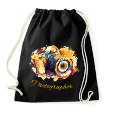 PRINTFASHION photographer - Sportzsák, Tornazsák - Fekete tornazsák