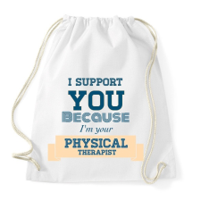 PRINTFASHION PHYSICAL THERAPIST - Sportzsák, Tornazsák - Fehér tornazsák
